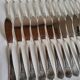 12 silver-plated metal fish cutlery pieces by Guildar, 24 pieces.