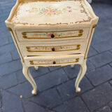 Pair of hand-painted Venetian bedside tables – baroque style