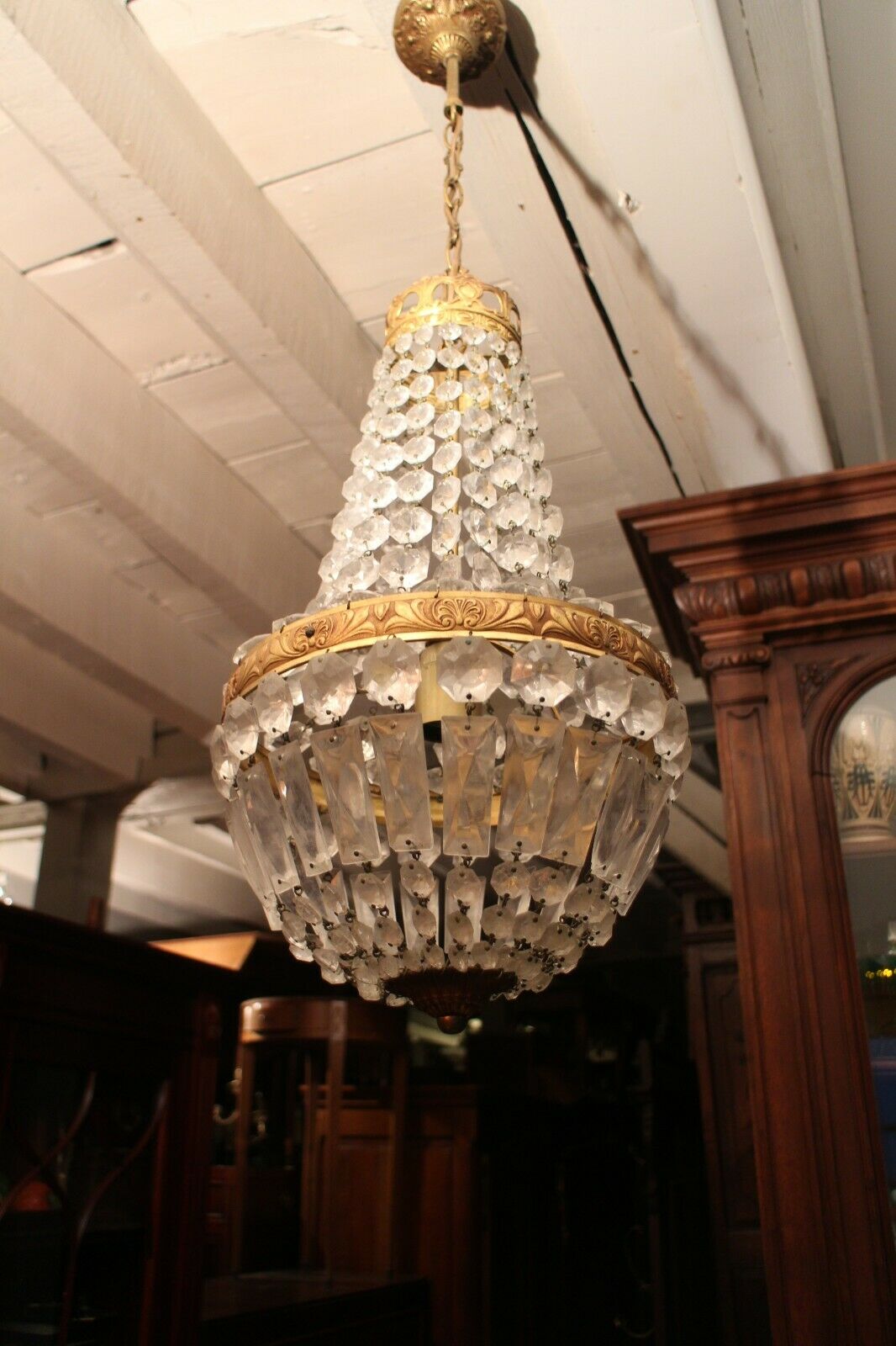 Balloon chandelier bronze frame and crystal grapevines Transition style