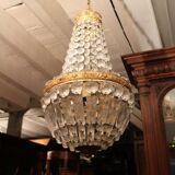 Balloon chandelier bronze frame and crystal grapevines Transition style