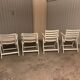 Garden white wood armchairs