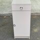 Narrow vintage beige bathroom cabinet 1970s