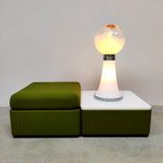Vintage Italian design glass floor table lamp