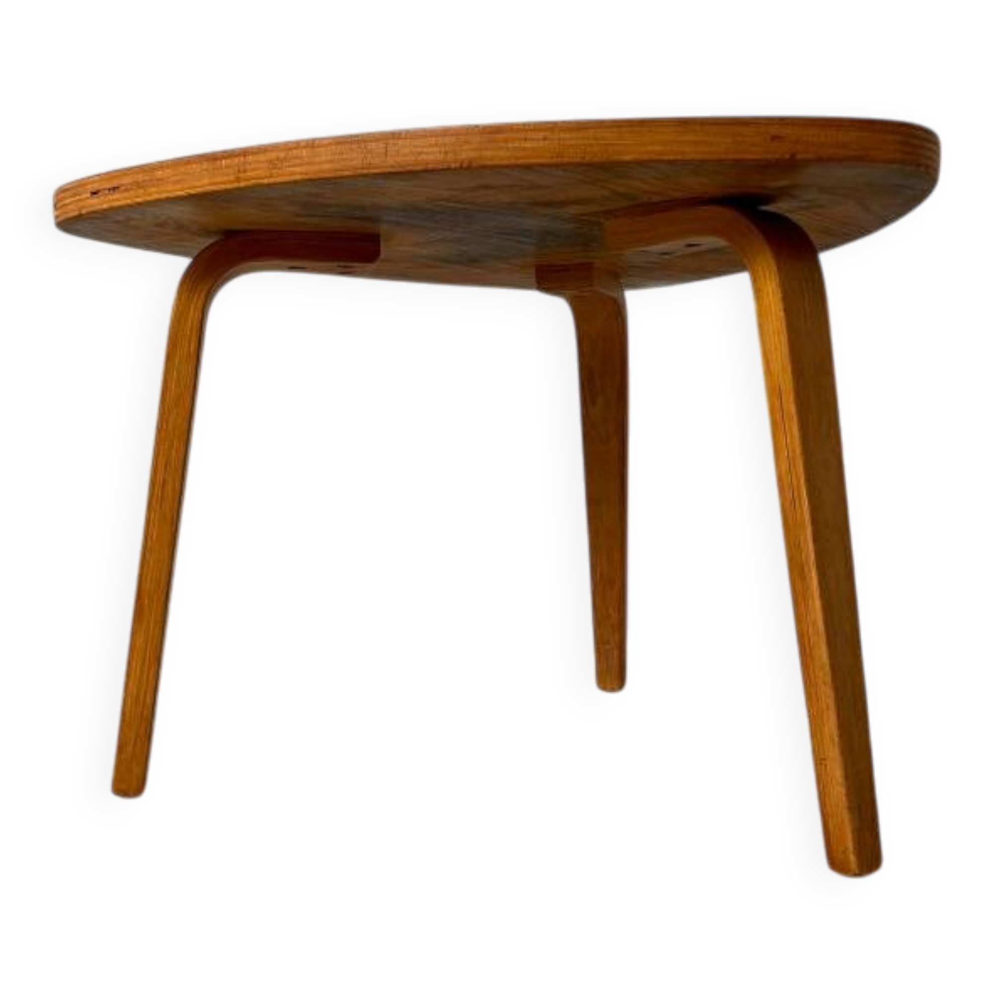 Vintage "bowwood" table in light wood