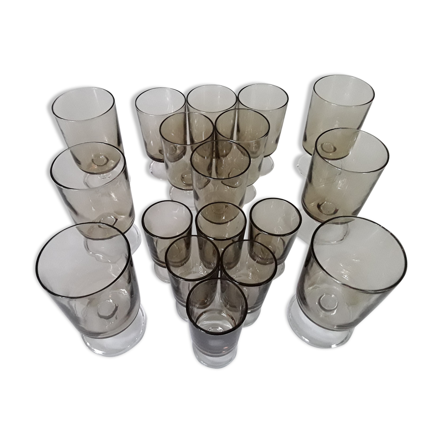 18 smoked brown walking glasses