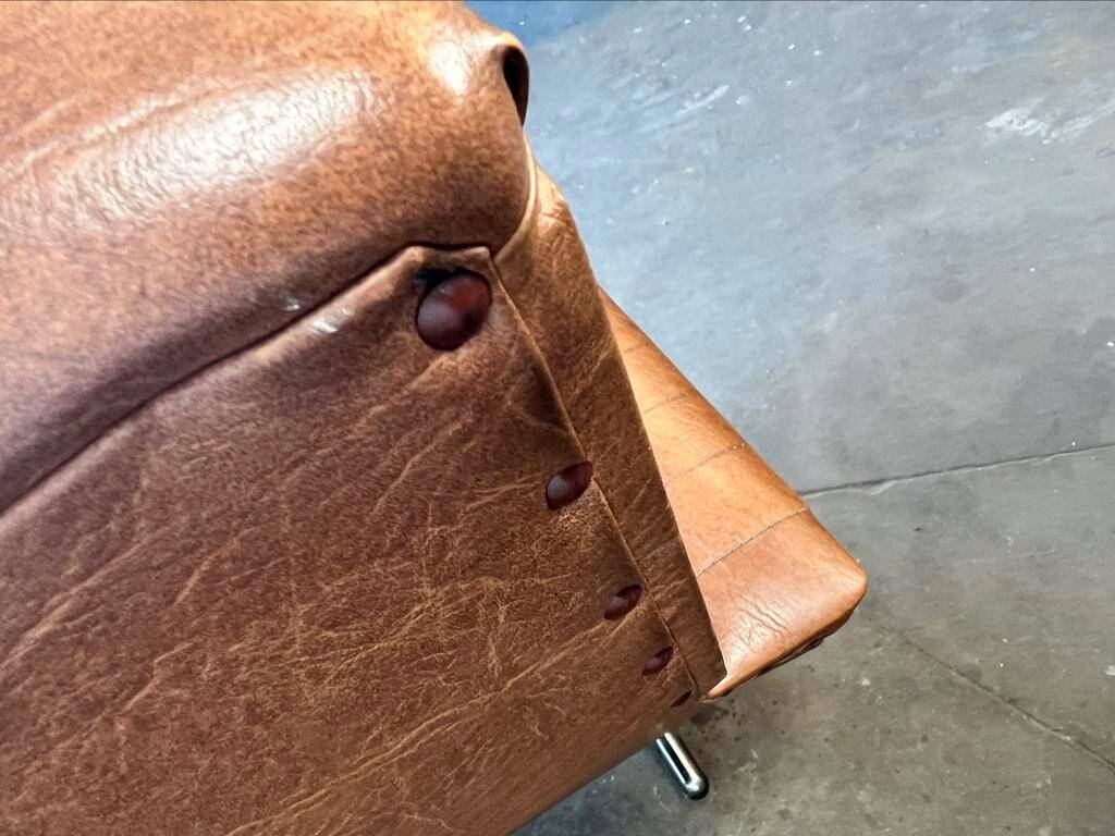 Fauteuil / canapé / canapé vintage couleur cognac