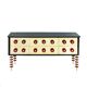 Midcentury Style Italian Sideboard Made of Solid Wood Murano Glass and Brass