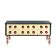 Midcentury Style Italian Sideboard Made of Solid Wood Murano Glass and Brass