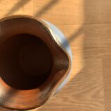 Blue ceramic pitcher