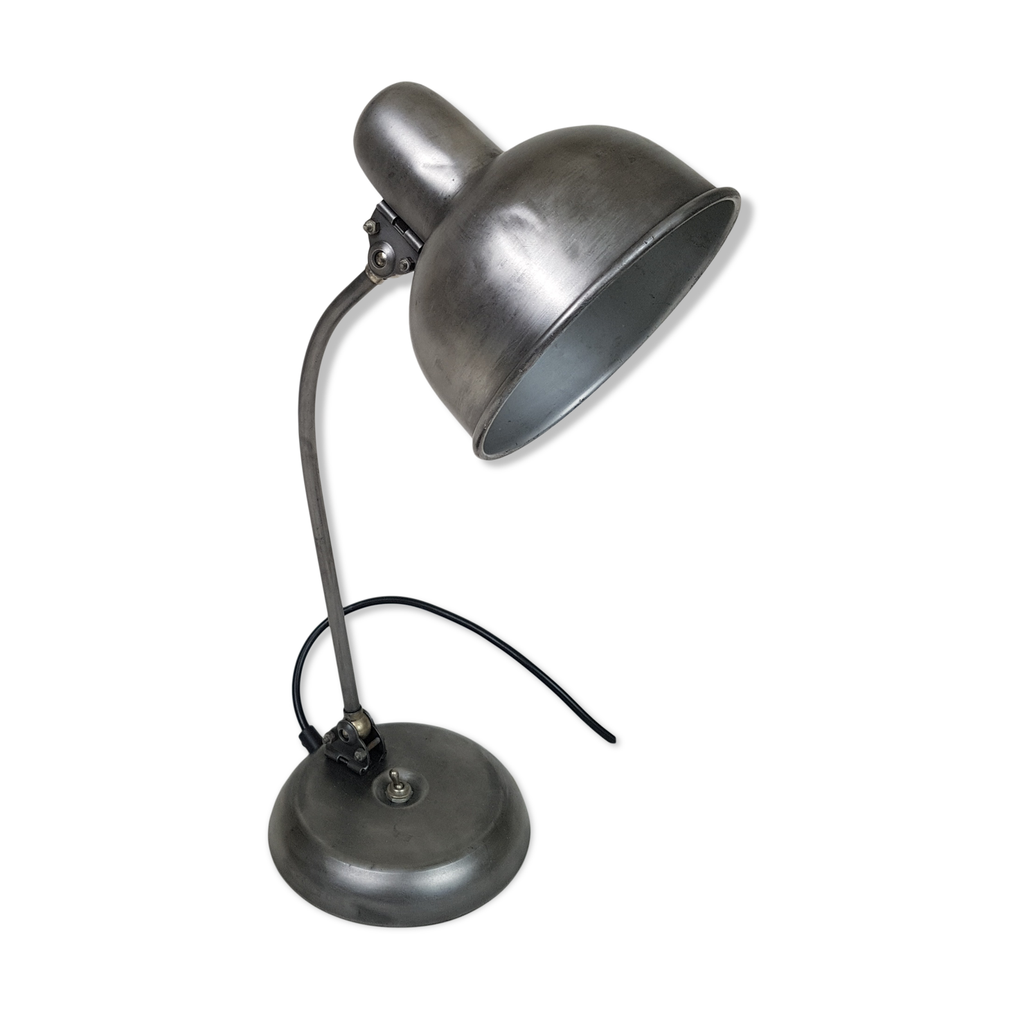 Lamp office hinged patella finish graphite