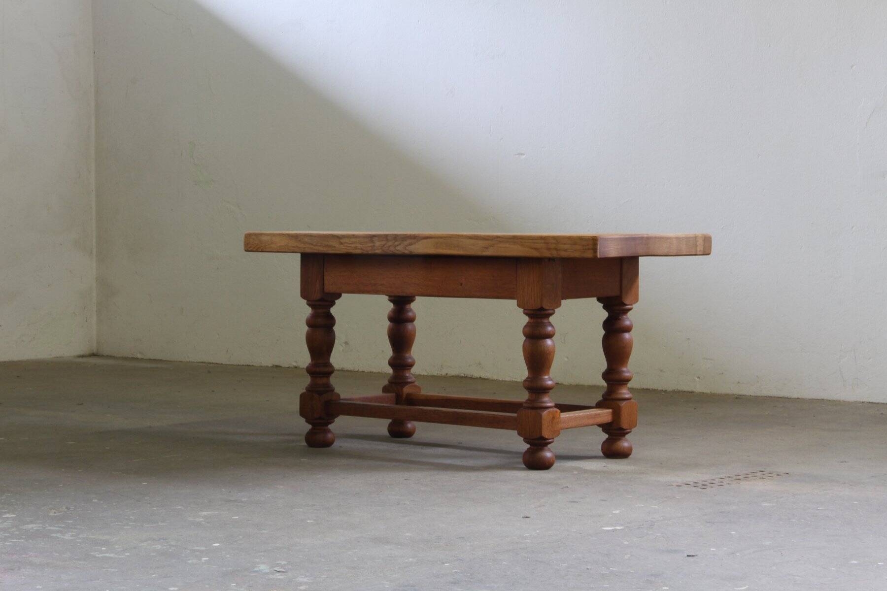 Danish Baroque style coffee table in oak, 1890s