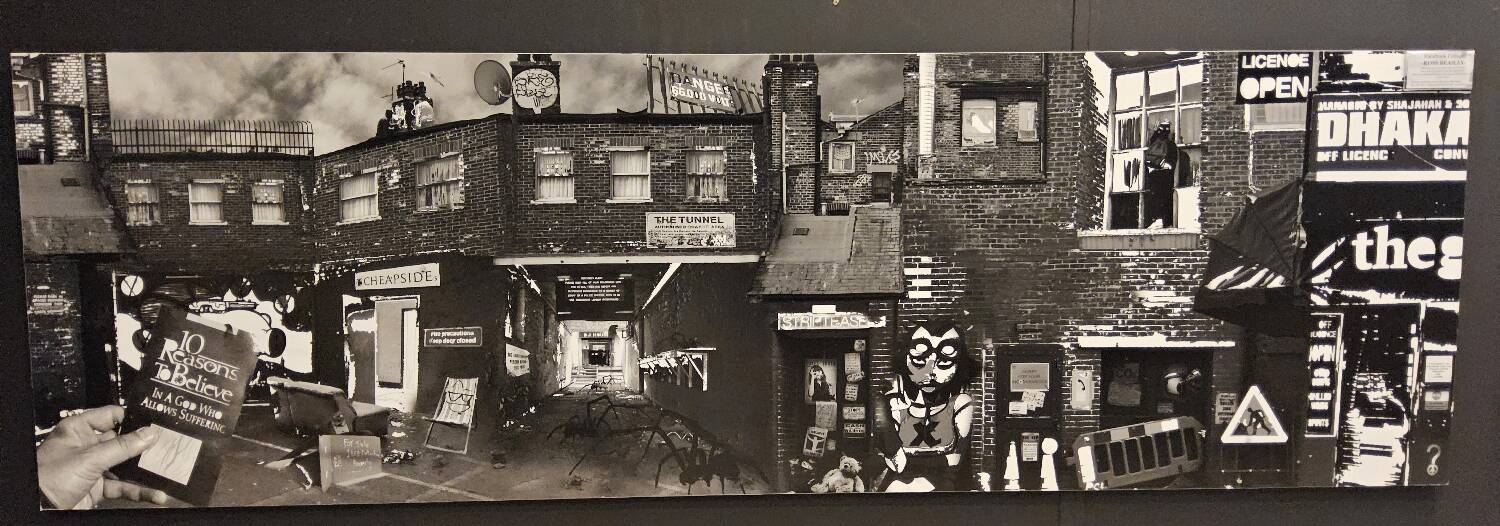 Large black and white artworks / photo collage (160x50)