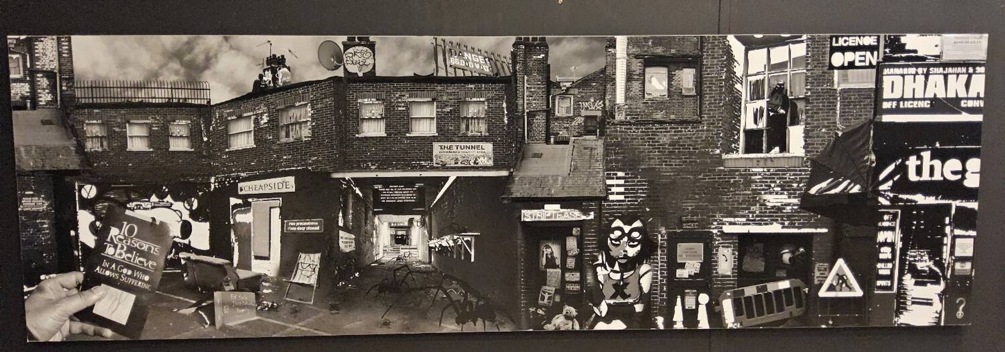 Large black and white artworks / photo collage (160x50)