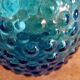 Italian Empoli vase in blue bubble glass