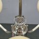1930s Art Deco Nickel and Glass Chandelier, Czechoslovakia