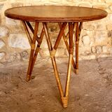 Vintage bamboo and rattan table from the 50s/60s