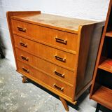 Vintage chest of drawers with compass feet