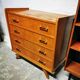 Vintage chest of drawers with compass feet