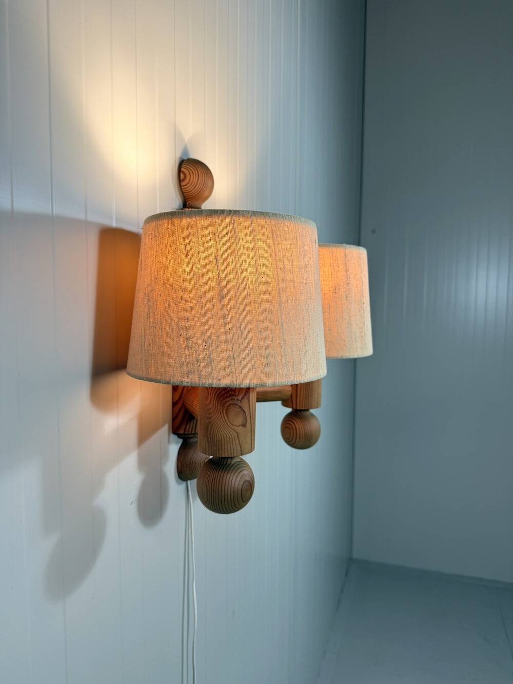 Uno Kristiansson wall lamp Pinus for Luxus Sweden 1970’s
