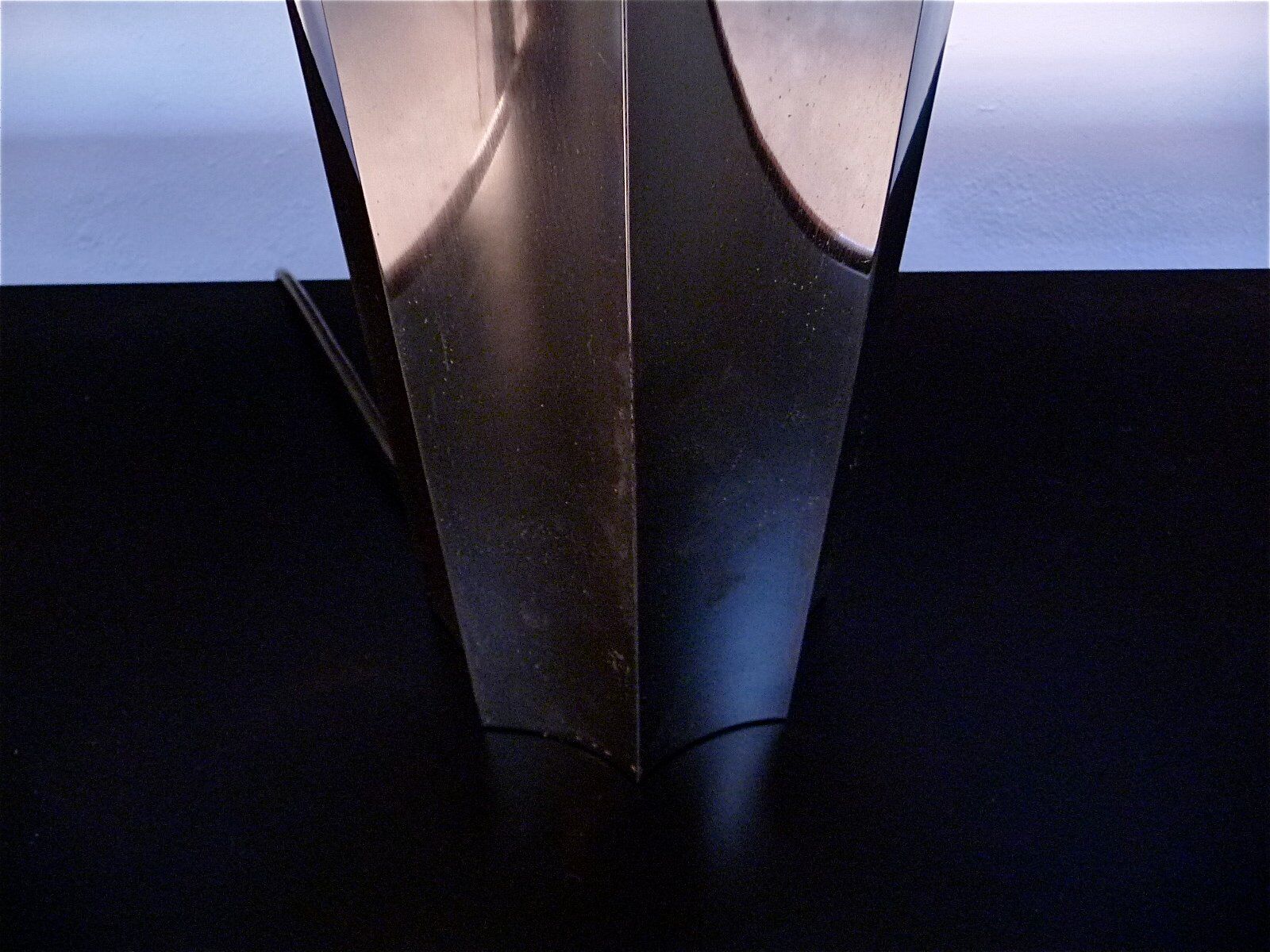 Sculptural Italian chromed metal table lamps, 1960s, Set of 2