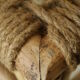 Vintage handcrafted bamboo and rope stool