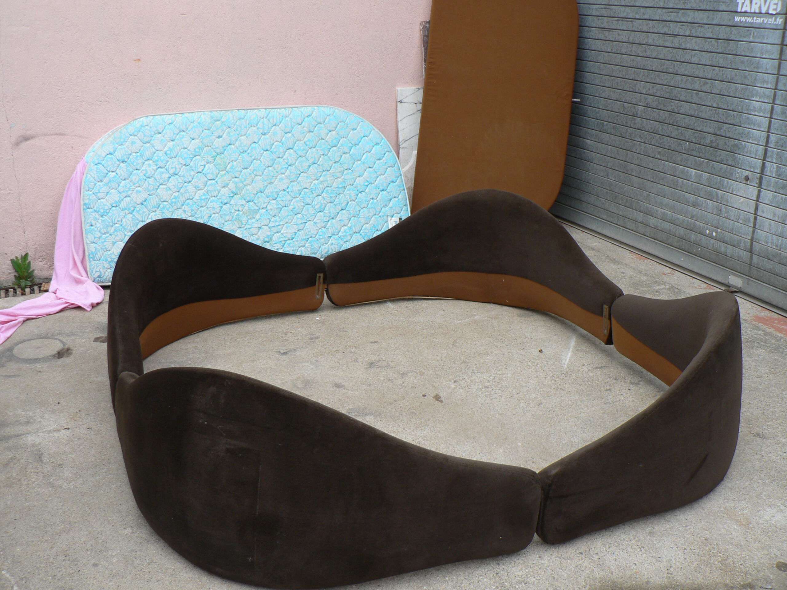 Lit anémone Govin Bernard vintage 200cm