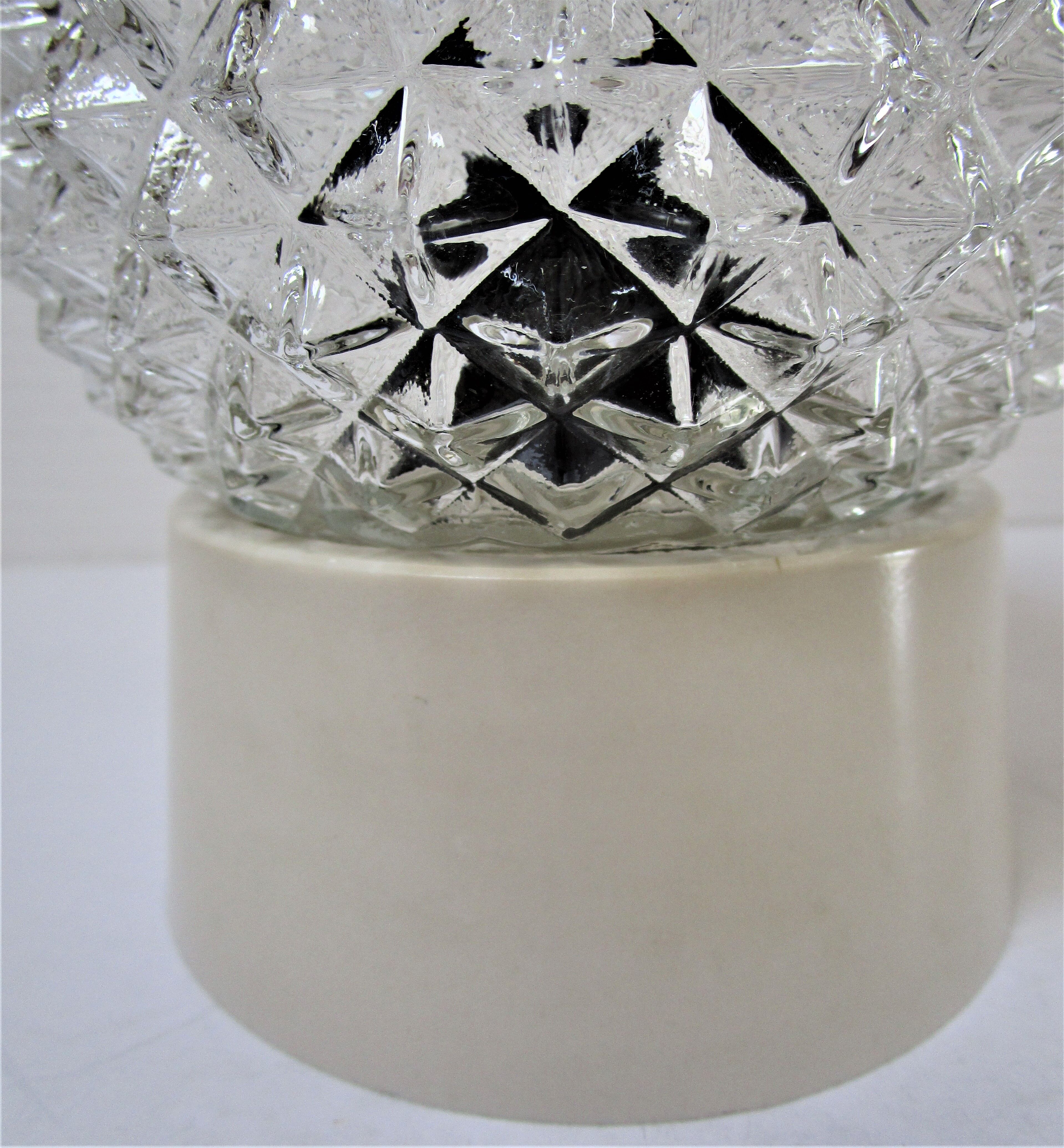 Vintage glass pine cone lamp 1970