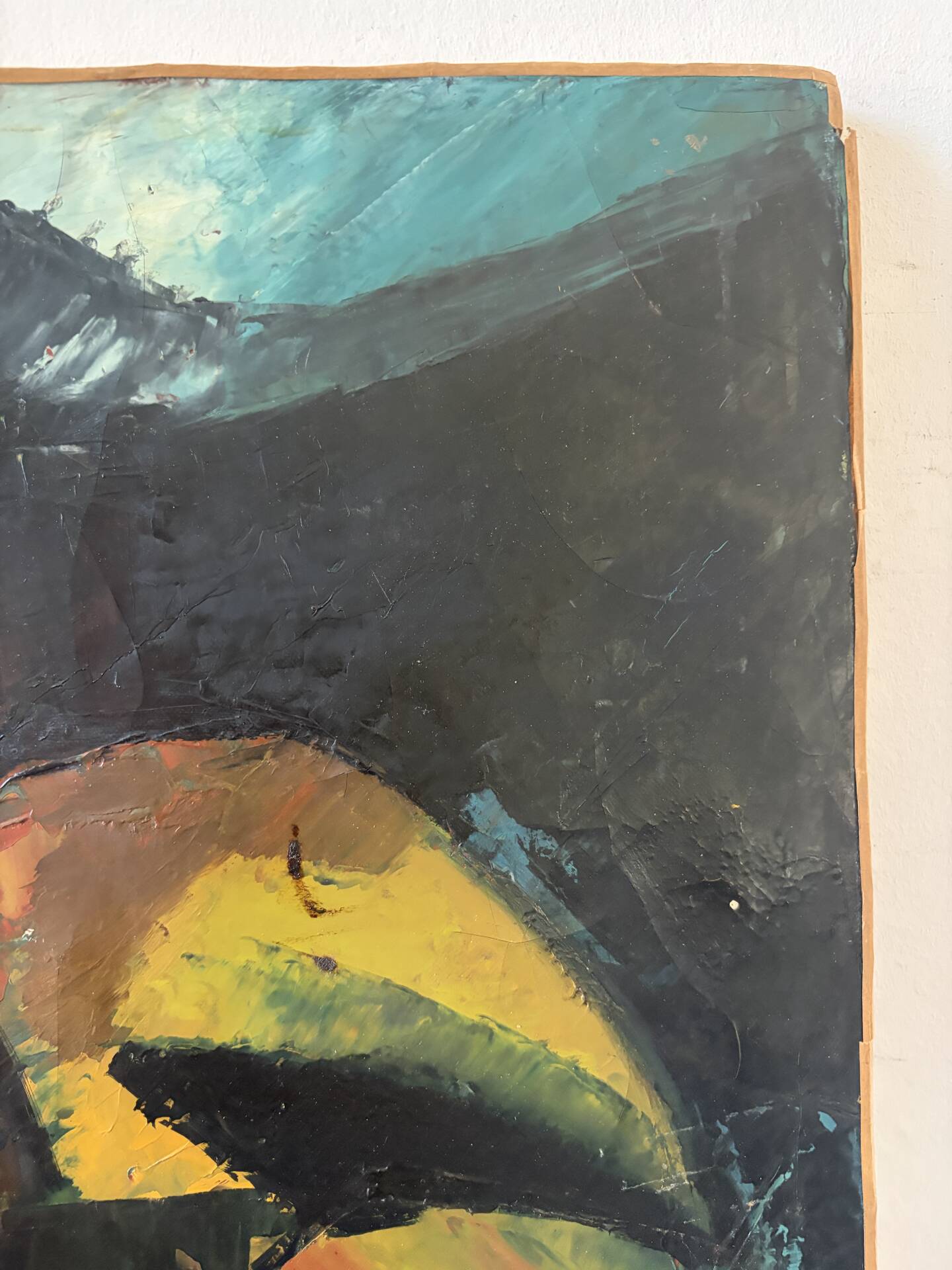 Abstract composition, oil on canvas signed Nantois or