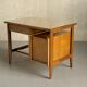 Oak and leather desk, France 1955