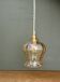 Vintage amber glass tulip pendant light
