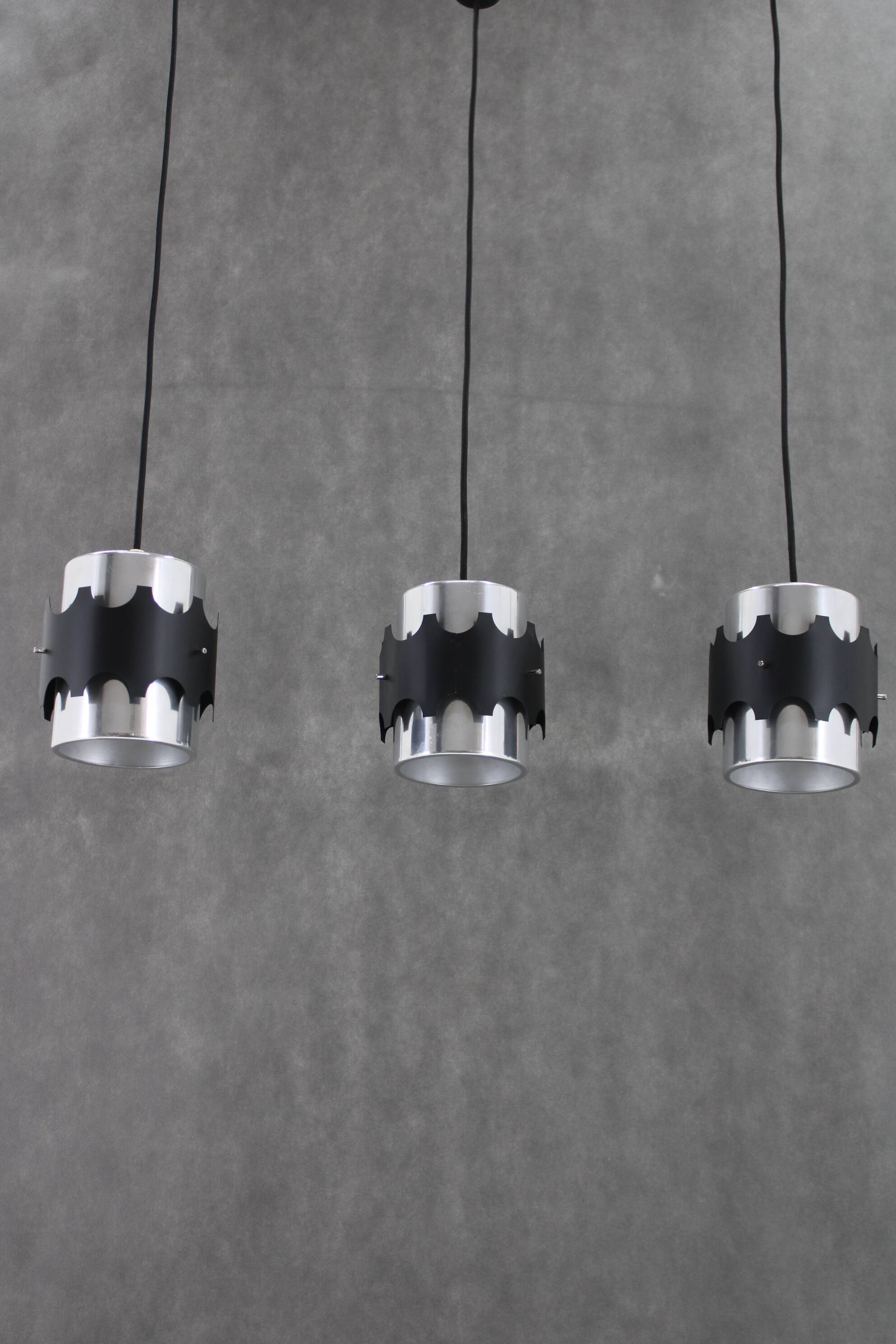 1960s Set of Three Danish Pendant Lights