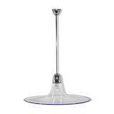 Space Age Italian Bubble Glass & Chrome Pendant Light, 1970's