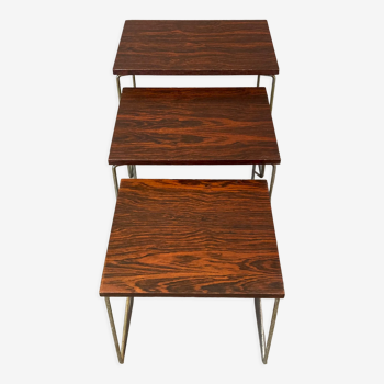 3 design trundle tables 1950
