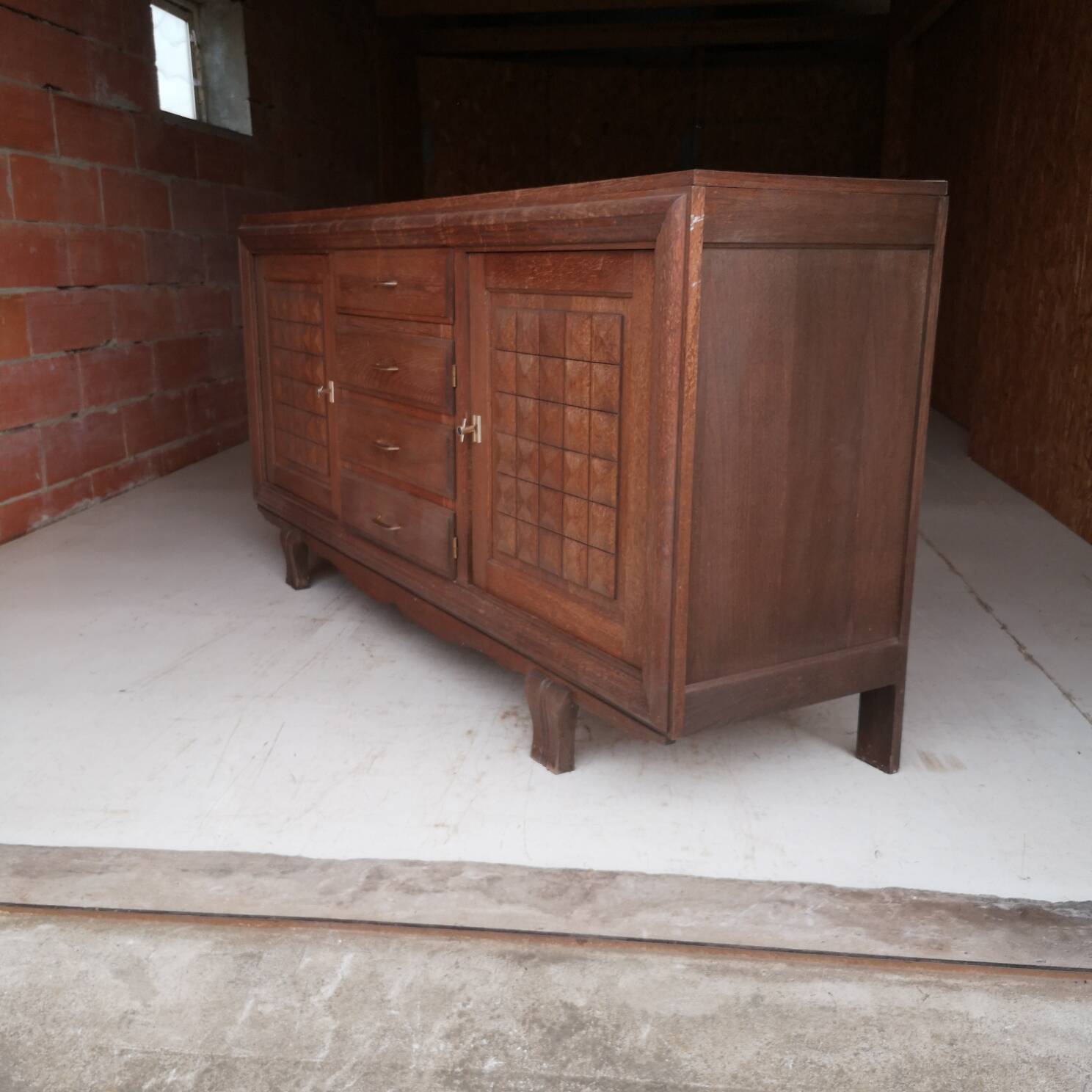 Enfilade Buffet Charles Dudouyt Art Deco 1940 - Solid Oak - Dami Top