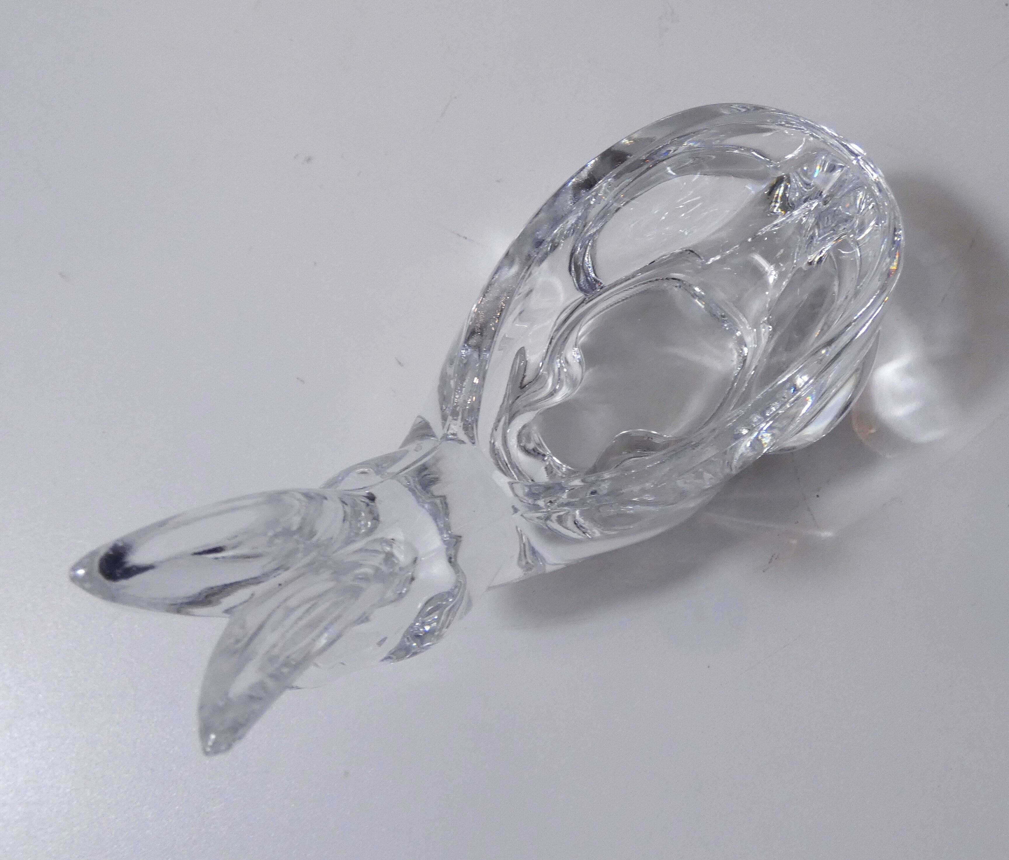 crystal rabbit trinket tray