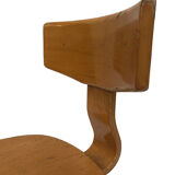 Chaise d'école en bois, Hollant 1960