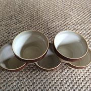 Series of 5 sandstone ramekins