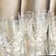 Suite of 11 port or digestive glasses in engraved glass from the 1930-1940