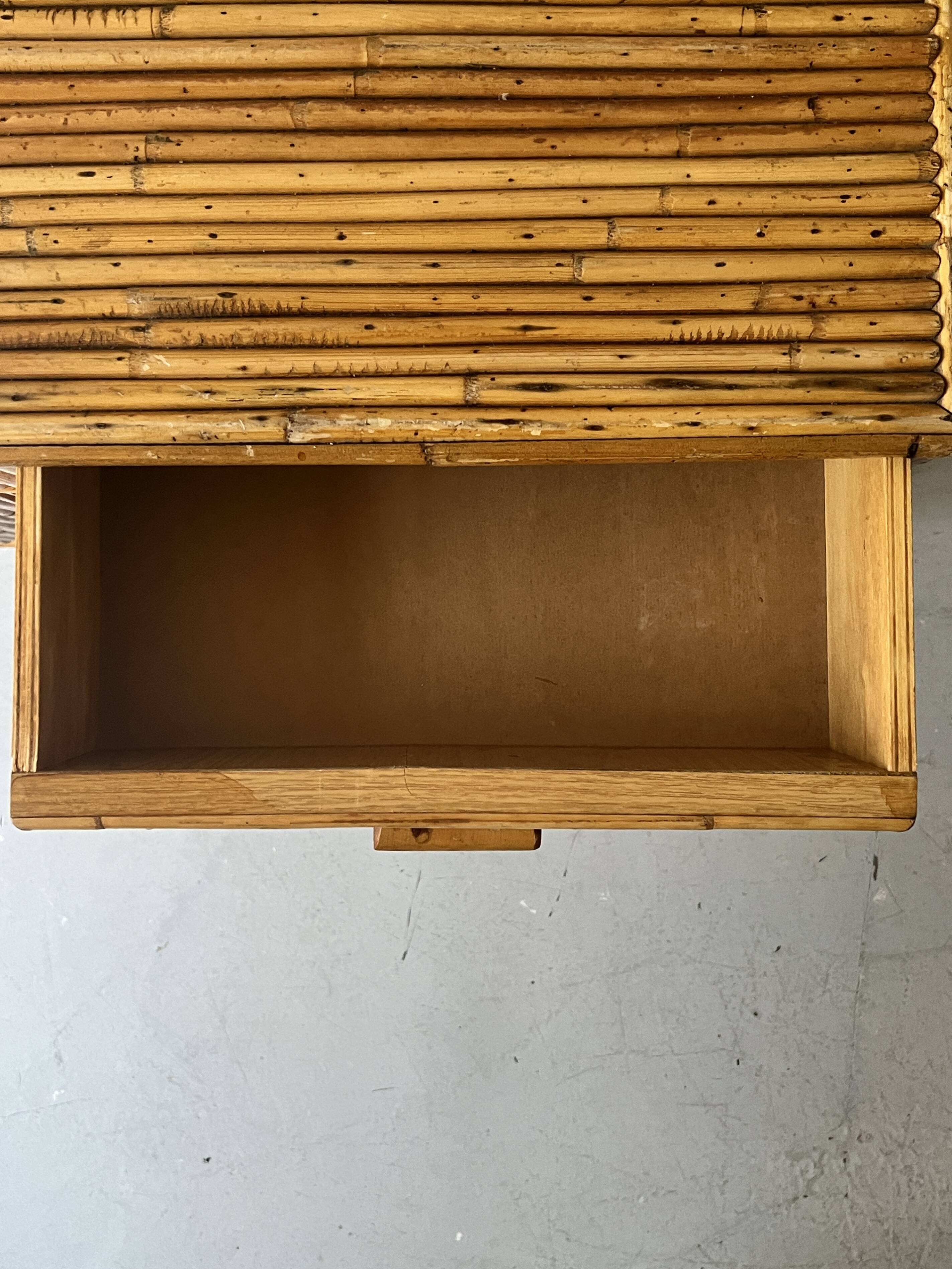 Vintage bamboo sideboard, Italy 1970