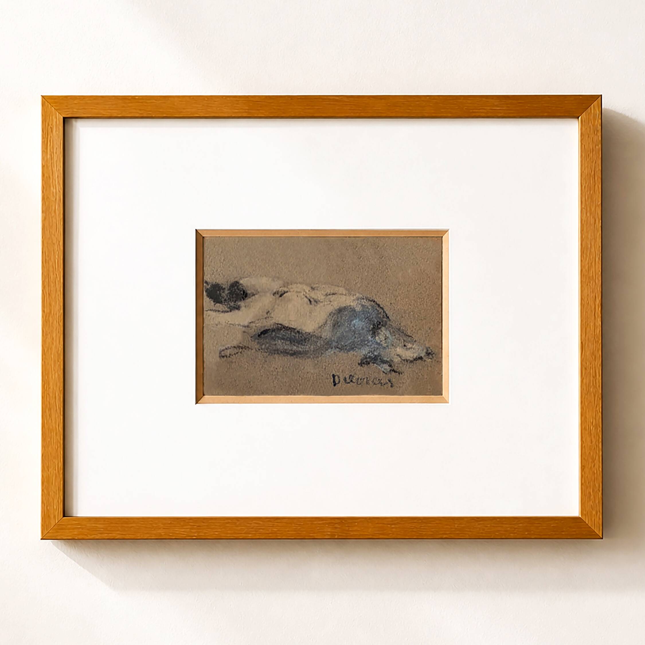 Henriette Deloras (1901-1941) – signed pastel – framed female nude