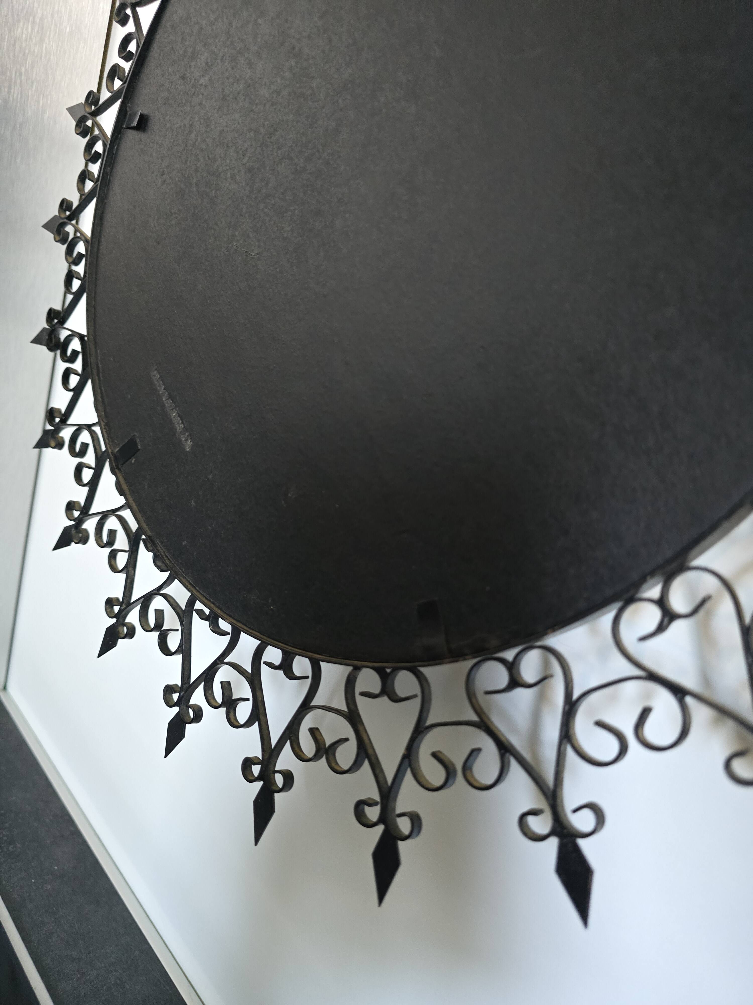 Authentic Sun Mirror Chaty Vallauris – Wrought Iron – 1950s/60s Era
