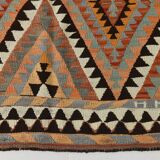 6x10 Soft Colors Anatolian Kilim,Geometric Style Vintage Rug,300x176Cm