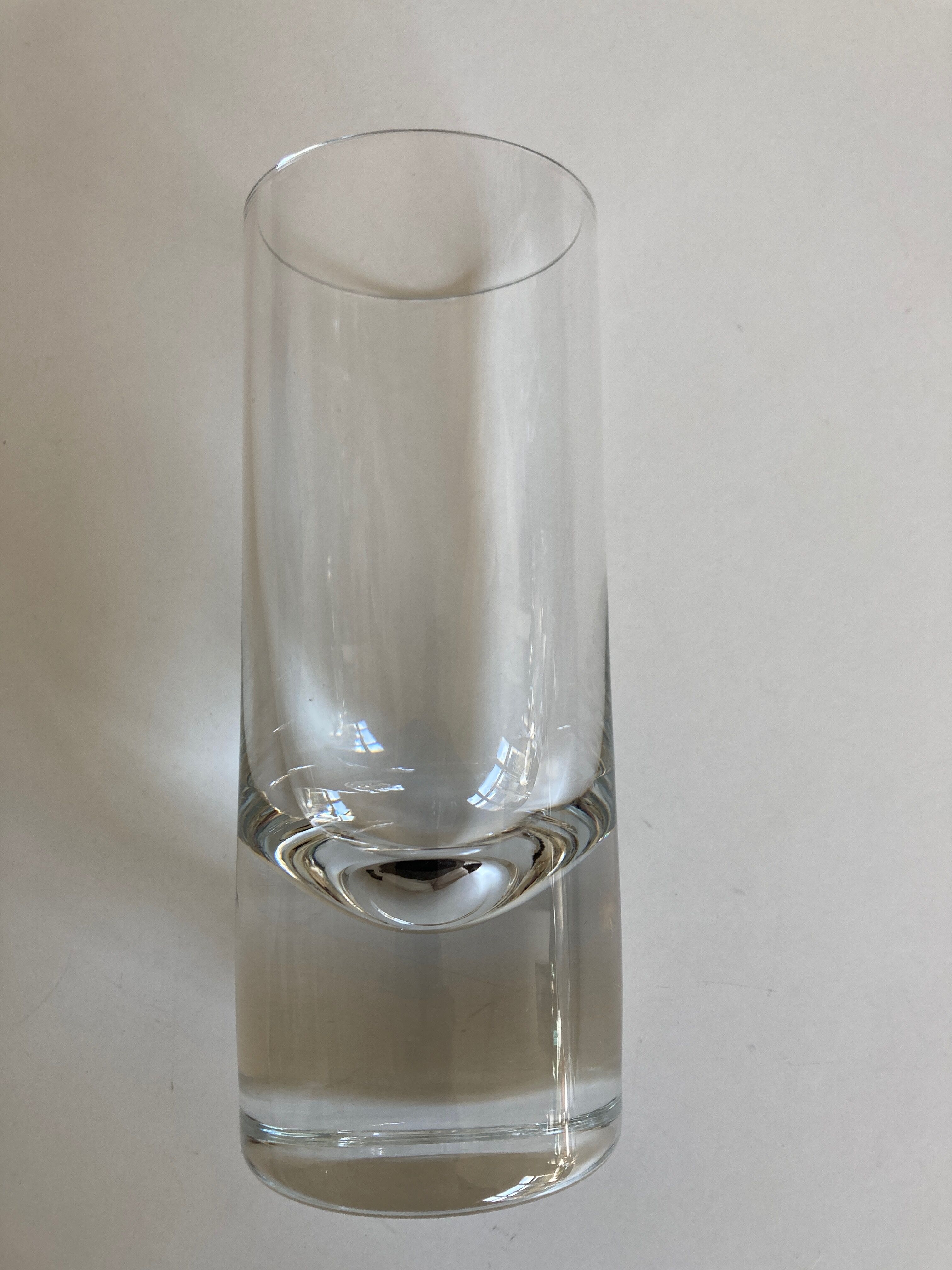 Set of 4 glass cups XL high ball 1970 in half crystal