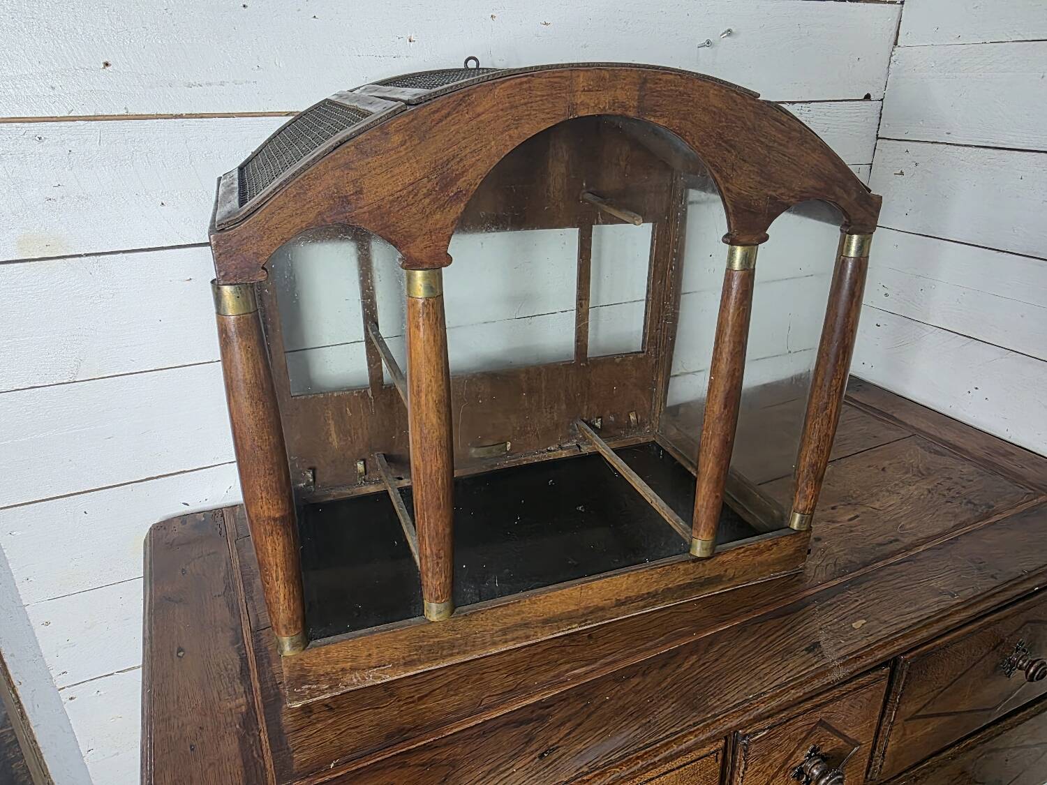 Empire style mahogany birdcage