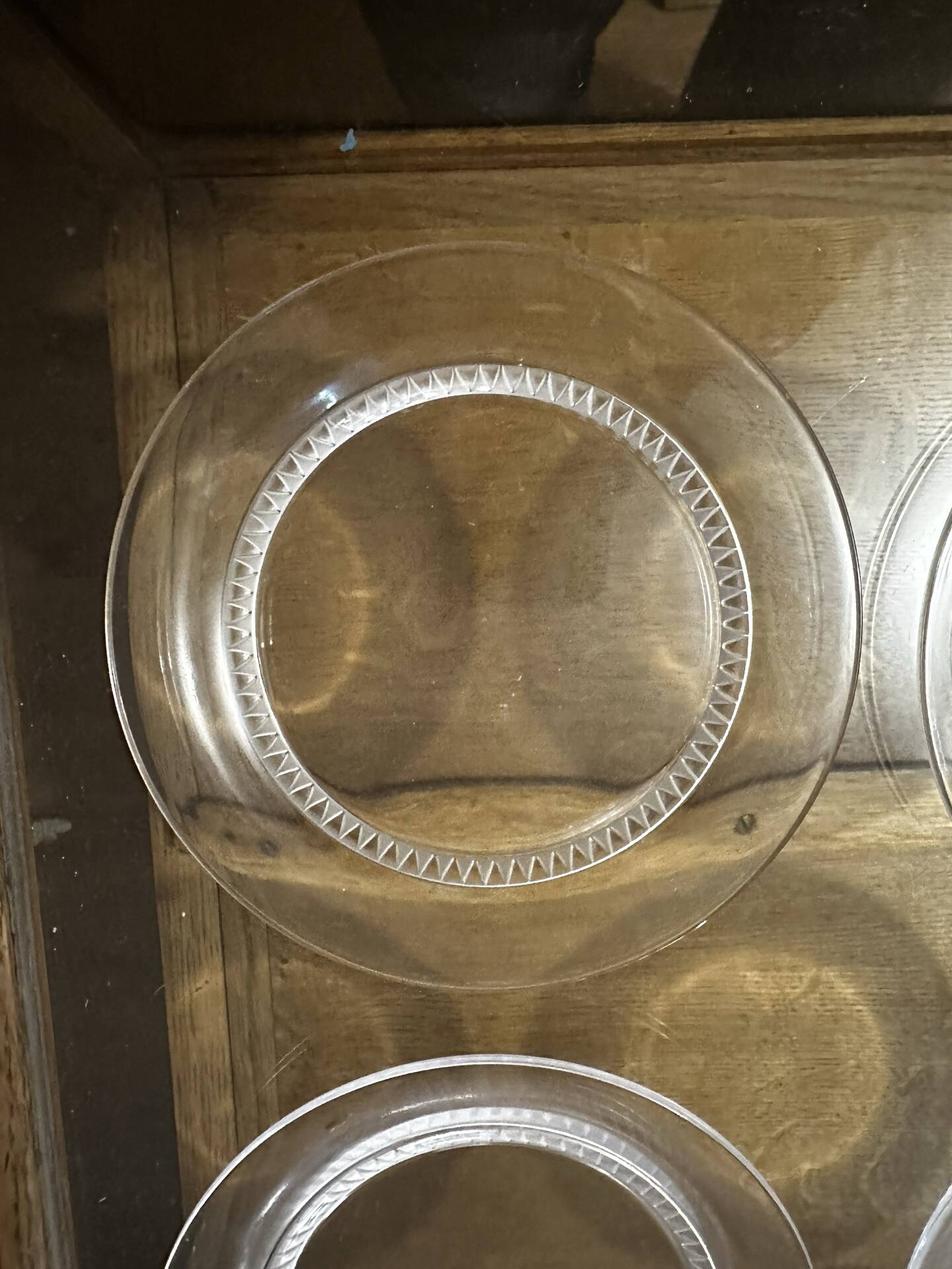 6 Starter/Dessert Plates Lalique France Model Bourgueil