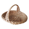 Old oval basket in light wicker