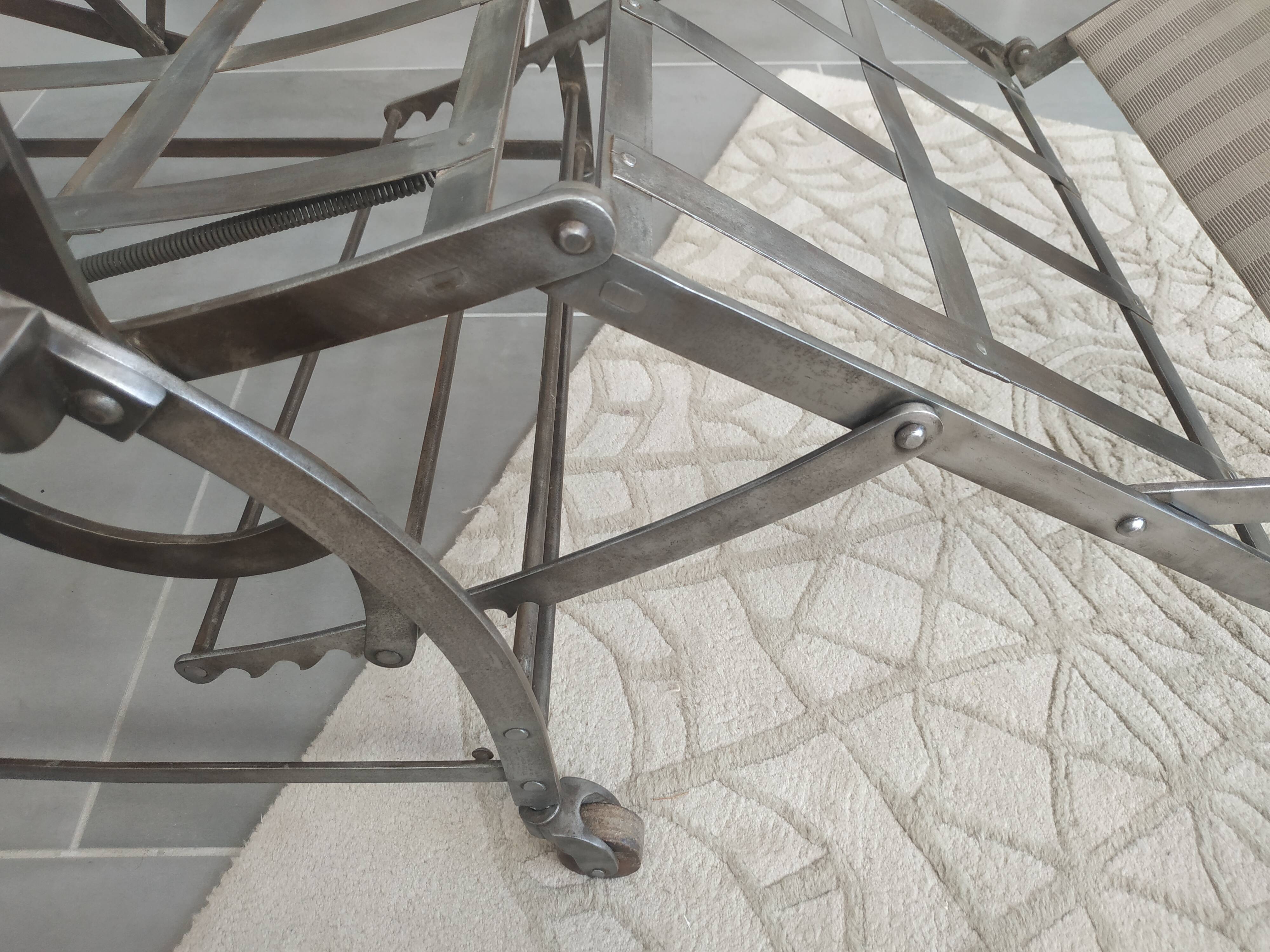 Wilson adjustable deck chair produced in 1871.