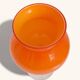 Murano Orange Cased Glass Large Goblet Vase, Italy, 1970s