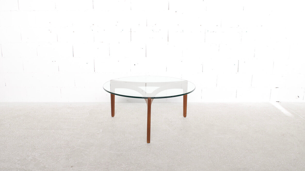 Teak coffee table sven ellekaer 60's years christian linneberg publisher