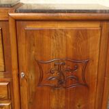 Large and antique solid walnut sideboard